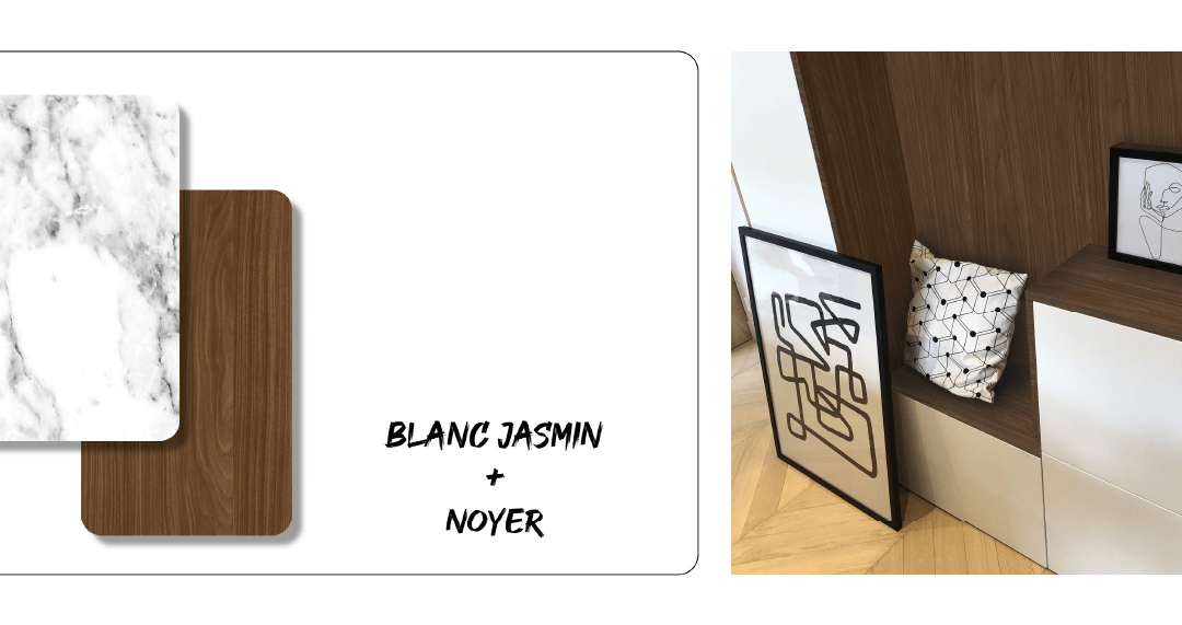 Blanc Jasmin + Noyer